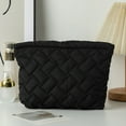 thumbnail image 5 of YiJuHui 1pcs Leak-Proof Makeup Bag with Intricate Knit Pattern, Portable Cosmetic Pouch for Travel, Storage & Daily Use, Polyester Zippered Organizer, 5 of 6