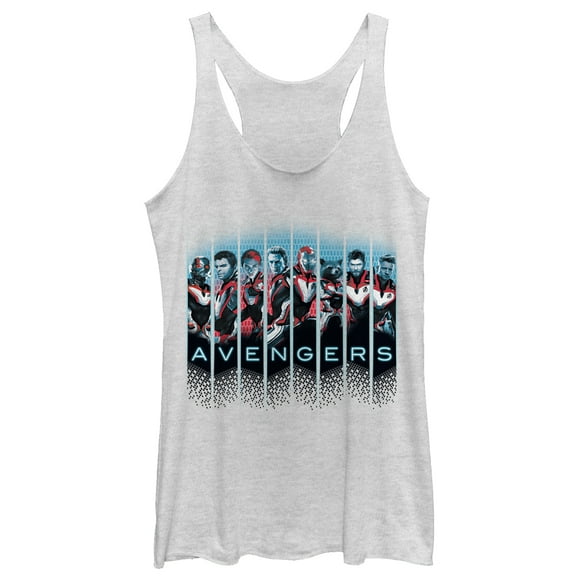 Women's Marvel Avengers: Endgame Hero Panels  Racerback Tank Top White Heather X Large