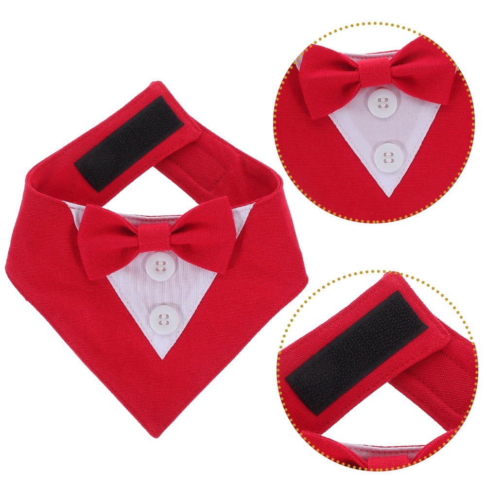 FUTUREORYY Red Bow Tie Dog Collar Bandana for Pets Perfect for Parties Weddings and Everyday Fashion Accessories