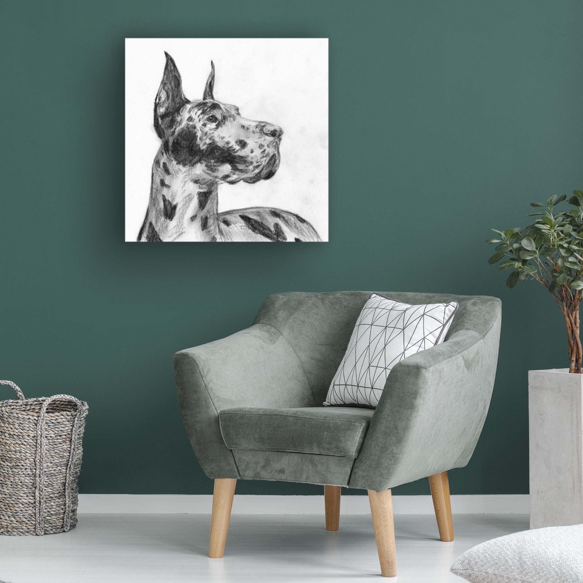 Melissa Wang 'Great Dane Portrait II' Canvas Art