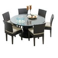 thumbnail image 1 of Pluto 60 Inch Outdoor Patio Dining Table With 6 Chairs, 1 of 6