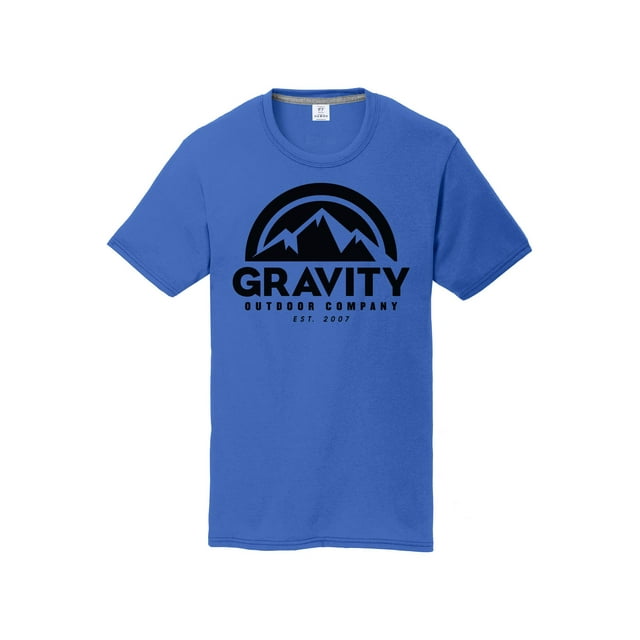 Gravity Outdoor Co. Youth Performance T-Shirt - Black Logo - Royal - Large