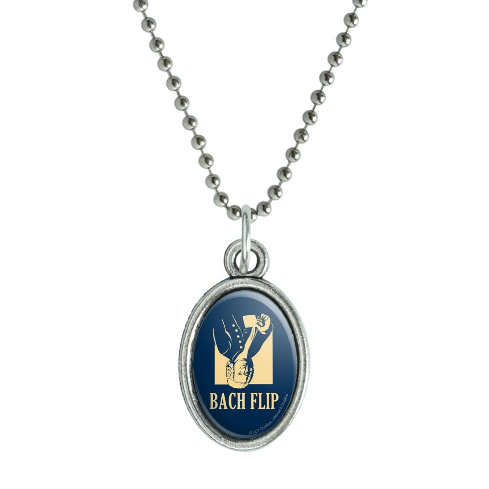 GRAPHICS & MORE Bach Flip Back Johann Sebastian Classical Music Funny Humor Antiqued Bracelet Pendant Zipper Pull Charm with Lobster Clasp