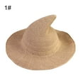 thumbnail image 2 of Ludlz Women Summer Witch Bucket Sun Hat Foldable Costume Ball Hat Knitting Cap, 2 of 4