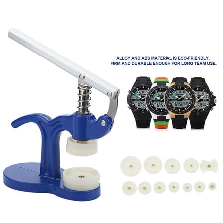 Xanax Die Set TMISHION Watch Back Closer Watchmaker Press Set Watch Case Glass Repair Kit Tools With 12 Dies ()