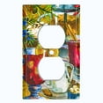 thumbnail image 2 of Metal Light Switch Wall Plate Outlet Cover (Coffee Tea Party Kettle Mocha Espresso Fruit Drinks - Single Duplex), 2 of 2