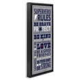 thumbnail image 3 of Stupell Industries Superhero Rules Typography Art for Kids Painting Black Floater Framed Canvas Art Print Wall Art, 15 x 31, 3 of 9