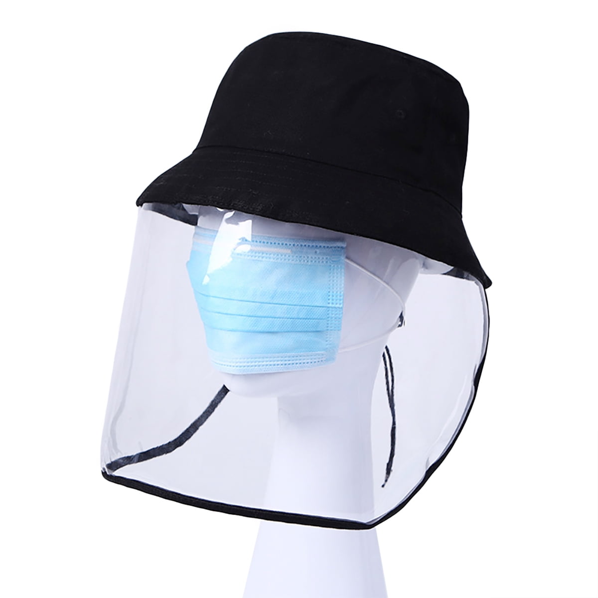 Safety Full Face Shield Fisherman Hat Full Face Protective Shield Clear Sun Hat 