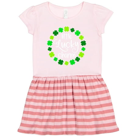 

Inktastic Little Lucky Charm with Four-Leaf Clovers Gift Toddler Girl Dress