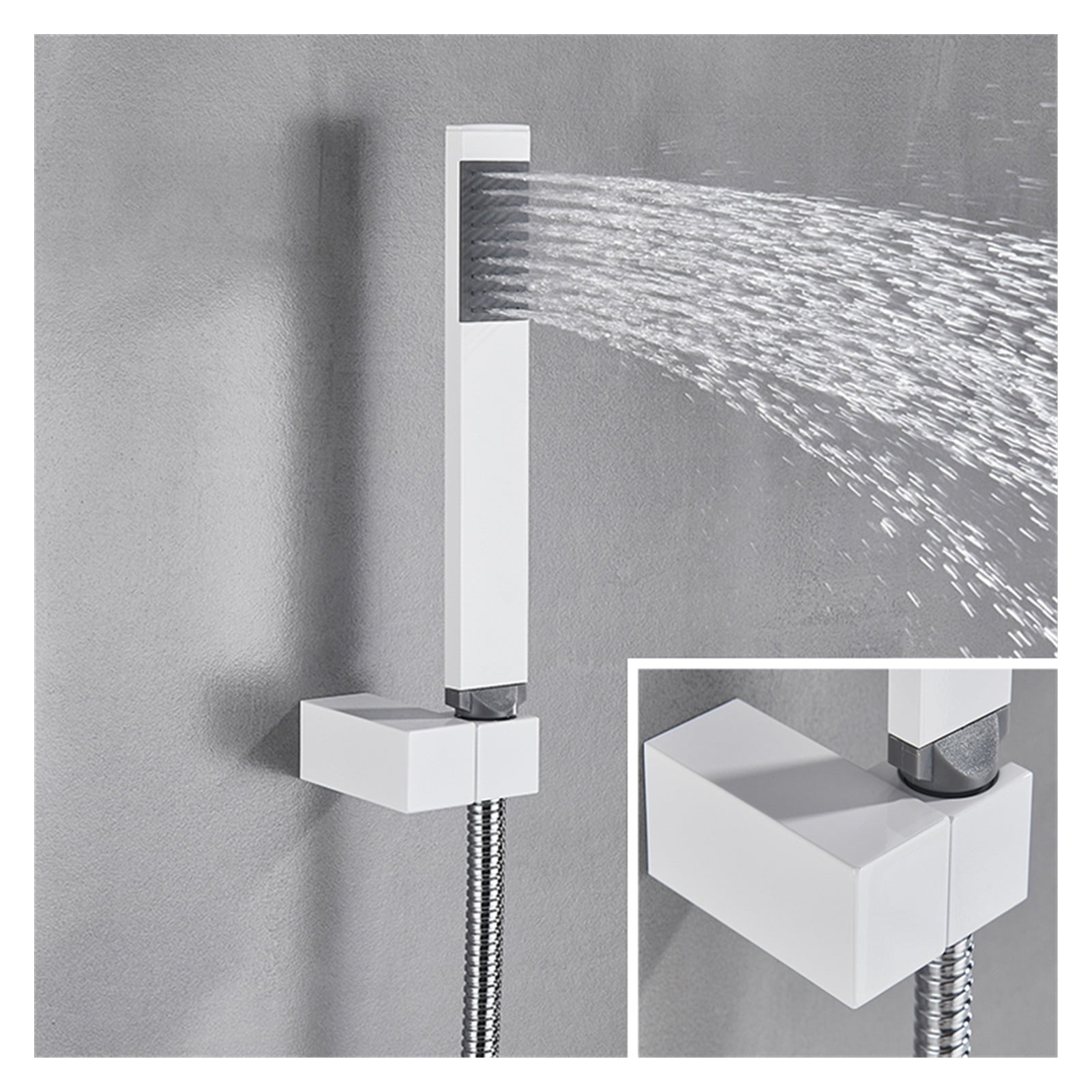Matte Black Waterfall Spout Bathtub Faucet Hot and Cold Water Mixer Faucet Bathroom Faucets Wall-mounted Bathtub Mixers Taps