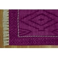 thumbnail image 6 of Casavani Hand Block Printed Purple Cotton Living & Dining Room Carpet Outdoor Patio Rug 9x15 feet, 6 of 7