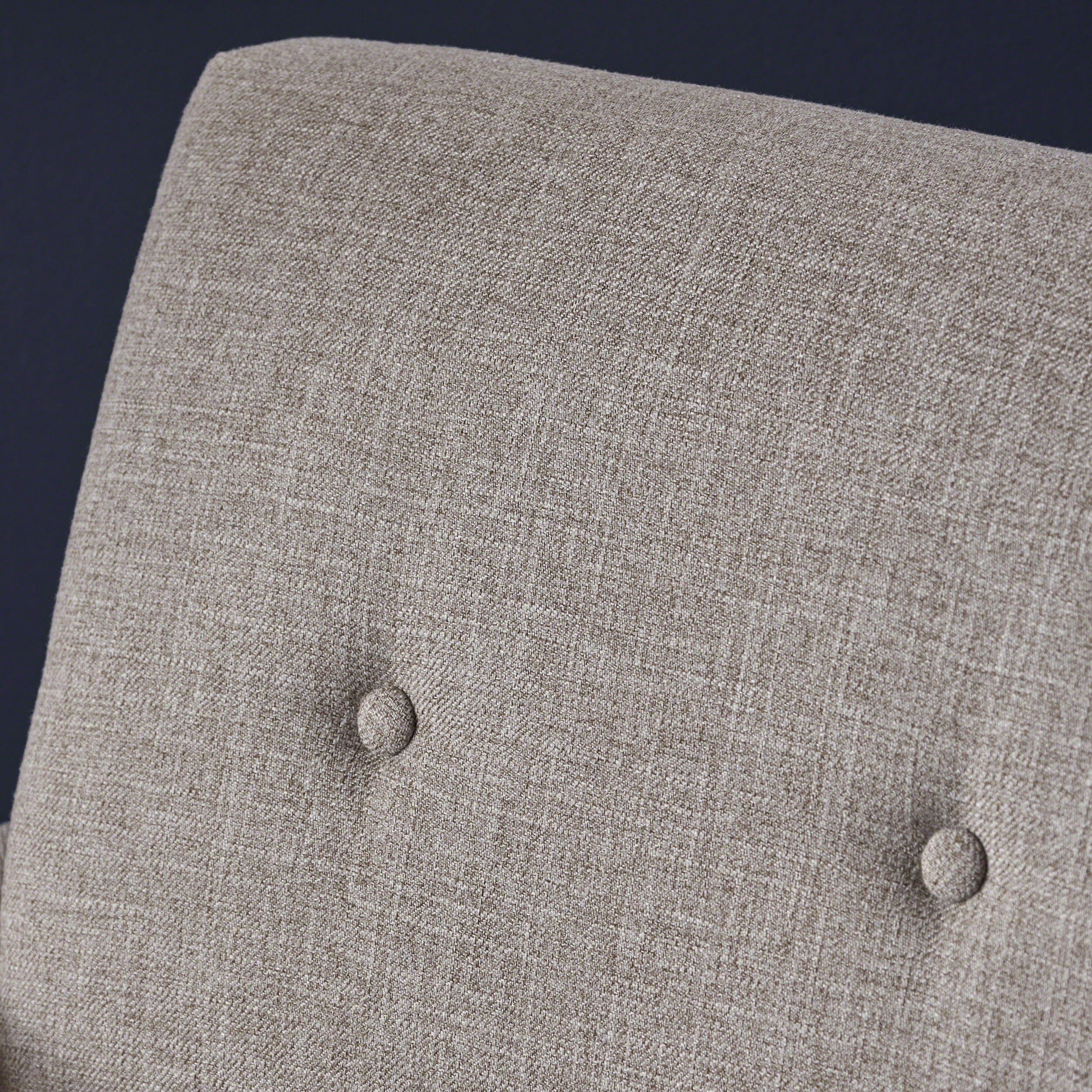 Noble House Mid Century Tufted Fabric Club Chair, Beige