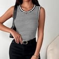 thumbnail image 2 of Knit Tank Tops For Women，Cropped Tank Tops Womens Plus Size Tank Tops Womens Tank Tops Linen Summer Tops Womens Linen Vest Long Tank Tops Crewneck Tank Top Women Running Tank Tops, 2 of 7