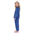 thumbnail image 4 of Fluffy Pajamas Set Fuzzy Winter Warm Pj Sets Pullover Tops and Long Pants Starry Night Sky Pattern Large, 4 of 8