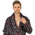 thumbnail image 3 of Men's Soft Plush Fleece Classic or Hooded Robe with Front Pockets, 3 of 7