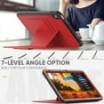 thumbnail image 4 of TECH CIRCLE Magnetic Stand Case for iPad 10th Generation 10.9 Inch 2022 Release - Multiple Angles Shockproof Rugged Soft TPU Cover with Pencil Holder Card Slots Auto Sleep/Wake Smart Case,Red, 4 of 7
