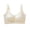 Beige, variant on Womens Solid Color Push Up Bras Round Neck Wide Shoulder Strap No Underwire Soft Everyday Bras