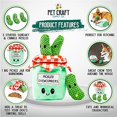 thumbnail image 4 of Pet Craft Supply Hide and Seek Plush Dog Toys Crinkle Squeaky Interactive Burrow Activity Puzzle Chew Fetch Treat Hiding Brain Stimulating Cute Funny Toy Bundle Pack -Pickles, 4 of 6