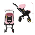 thumbnail image 4 of Carriola Para Bebé Dodo Baby Volpe Mosquitero E Impermeable Rosa, 4 of 12