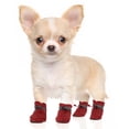 thumbnail image 5 of Unique Bargains Pack of 4 Waterproof Dog Shoes with Adjustable Straps Red L, 5 of 6
