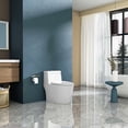thumbnail image 4 of Sinber 28" One Piece Modern Design Bathroom Toilet with Cotton White Finish and Dual Flush, 4 of 14