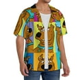 Sigee ScoobyDoo Cd for Men's Casual Short Sleeve Button Down Shirts