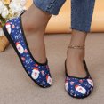 thumbnail image 3 of Mepaouo Womens Ballet Flats Shoes Xmas Santa Round Toe Slip on Casual Walking Loafer Shoes(Blue,7), 3 of 6