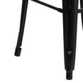 thumbnail image 6 of Merrick Lane Metal 30" Bar Height Stool with Distressed Black Powder Coated Finish and Integrated Floor Glides, 6 of 8