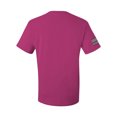 thumbnail image 2 of Wild Bobby Get Your Pink On USA Flag Sleeve Breast Cancer Awareness Unisex Tee, Fuschia, Small, 2 of 7