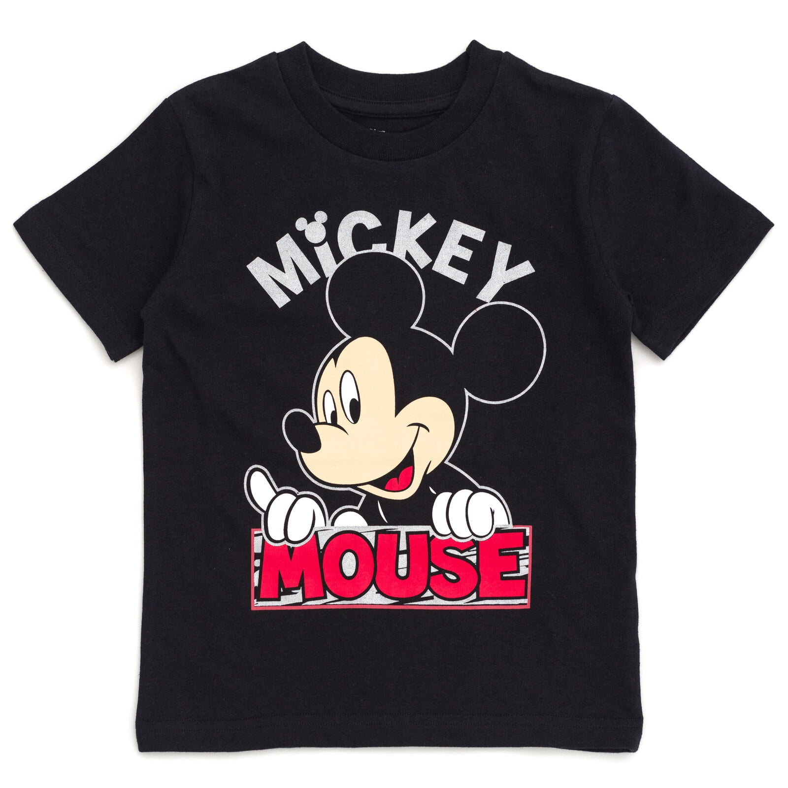 Disney Mickey Mouse Infant Baby Boys T-Shirt and Mesh Shorts Outfit Set Infant to Little Kid