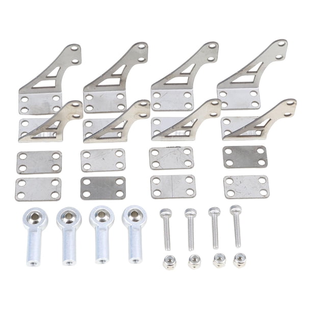4 piezas de bocinas de control para aviones RC, piezas de bricolaje, accesorios resistentes, piezas de reparación portátiles Bola de aleación de aluminio