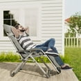thumbnail image 3 of Poteban 33" XXL Zero Gravity Chair - Oversized Patio Lounge Chair with Cushion, Support 500LBS,Gray, 3 of 9