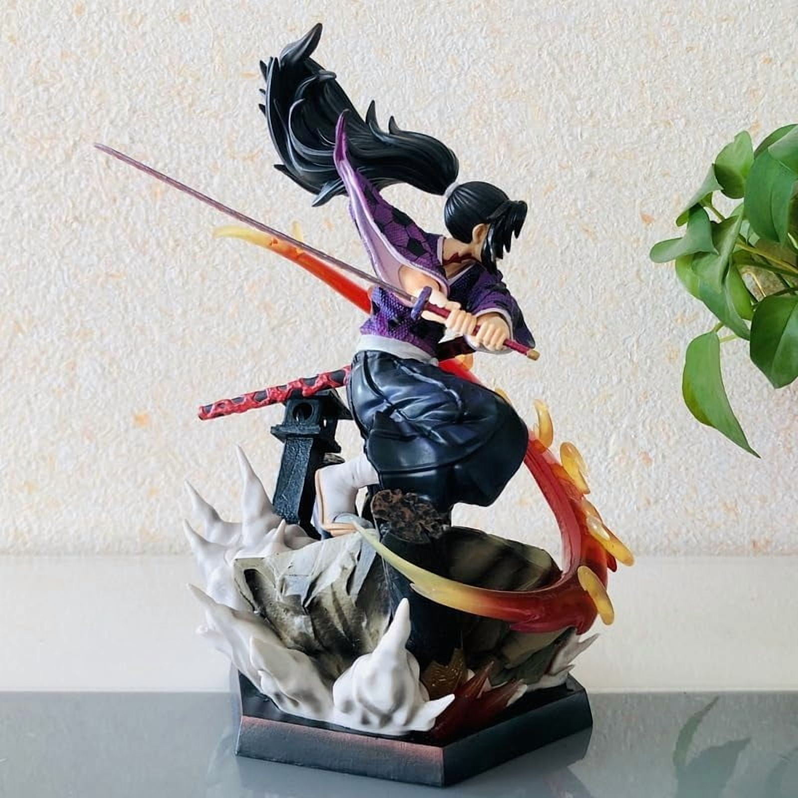 Kokushibo Figures, Kokushibo Swinging Sword Figure Statue 26cm/10.2inch PVC Figurine Cosplay Action Figures Model Collectible Anime Fans Gift