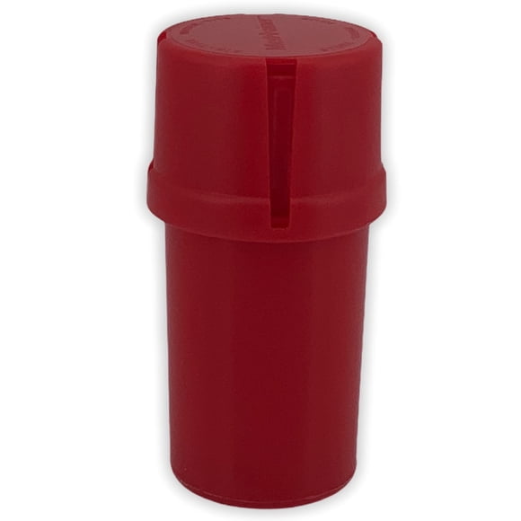 MedTainer Storage Container w/ Built-In Grinder - Red