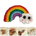 thumbnail image 2 of 1 Pair DIY Hand Knitted Rainbow Hair Clips Colorful Hairpins (Assorted Color), 2 of 7