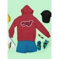 thumbnail image 3 of Emoji Graffiti Plaid - Red Urban Street Art Design Youth's Hoodie, 3 of 4
