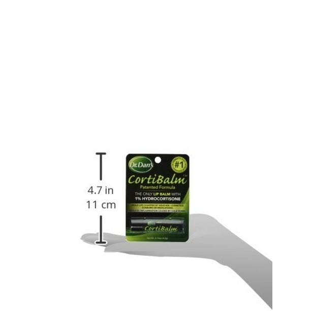 Dr. Dan's CortiBalm 100 Hydrocortisone Moisturizing Lip Balm, 0.14 Oz