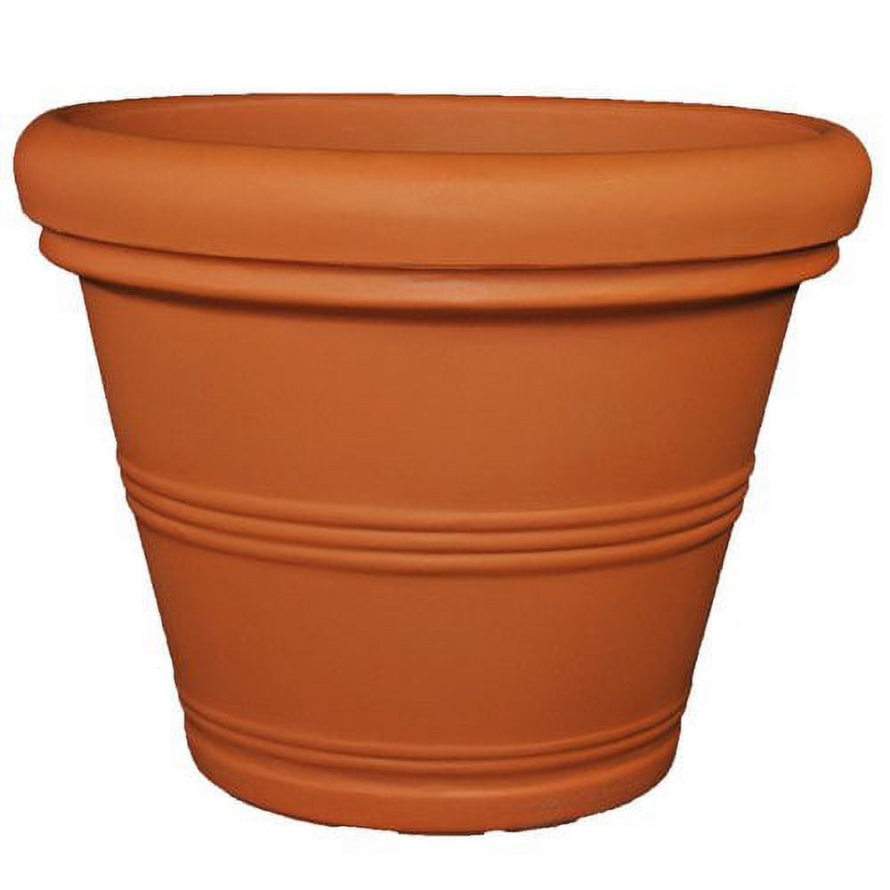 Tusco Products Plastic Rolled Rim Garden Pot, Espresso, 13.5" - image 4 of 7