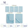 thumbnail image 4 of Sweet Home Collection 1500 Series 6 Piece Ultra Soft Microfiber Sheet Set, King, Aqua, 4 of 5