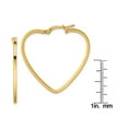 thumbnail image 2 of Primal Gold 14 Karat Yellow Gold Heart Hoop Earrings, 2 of 4