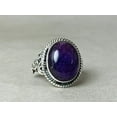 thumbnail image 3 of Heaven Crafts Amethyst Ring 925 Sterling Silver Oval Gemstone February Birthstone Statement Ring Gift For Her, 3 of 5