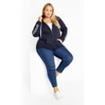 thumbnail image 2 of Avenue Women's Plus Size Side Stripe Zip Hoodie, 2 of 2
