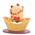 thumbnail image 2 of Estatua de escultura de gato de la suerte con energía solar, energía solar, gato de la suerte, dinero de la suerte, gato para decoración del coche, mano ondeando, gato de la suerte, decoración del hogar, resultados impresionantes, 2 of 8