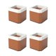 thumbnail image 1 of Elevadores de muebles silenciosos, amortiguadores, resistentes, para patas de sillas, accesorios de cama, protectores de suelo para sofá, silla, escritorio y cama. Cuadrado marrón, 1 of 8