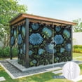 thumbnail image 6 of Blue Floral Boho Outdoor Curtains for Patio Waterproof, Grommet Outdoor Privacy Panels, Vintage Abstract Art Botanical Floral Weatherproof Outside Curtains for Porch/Cabana 54"Wx84"L, 2 Panel, 6 of 8