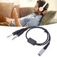 thumbnail image 4 of Aviation Headset Adapter, Twin Plugs Adapter High Density Sponge Small Size Double Plug  For Earphone, 4 of 8