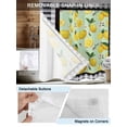 thumbnail image 3 of No Hook Shower Curtain with Snap in Liner,Farmhouses Lemons Flower Leaves Waterproof Bath Curtain Double Layers with See Through Top Window,Black White Plaid Hotel Shower Curtains 36x72in, 3 of 9