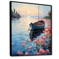 thumbnail image 2 of Designart "Port Docked Memories Painting I" Nautical & Beach Floater Framed Canvas Print, 2 of 7