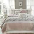 thumbnail image 2 of Madison Park Dawn Full/Queen 6 Piece Cotton Percale Quilt Set with Throw Pillows in Blush, 2 of 6