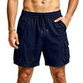thumbnail image 3 of Sentmoon Mens Gym Shorts Men Shorts Drawstring Elastic Waist Solid Color Golf Shorts Beach Necessities for Date Night and Dinner S-3XL, 3 of 8
